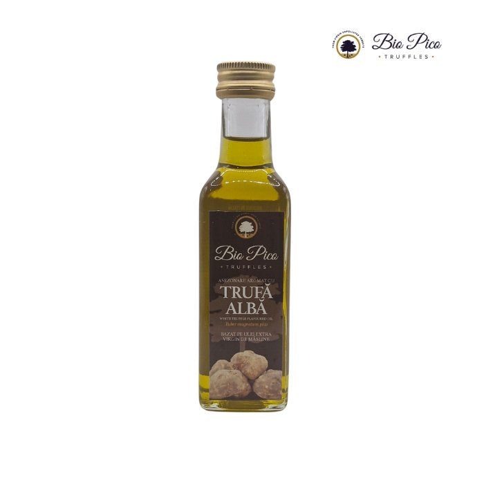 Huile d'olive extra vierge à l'arôme de truffe blanche Tuber Magnatum (100 ml)